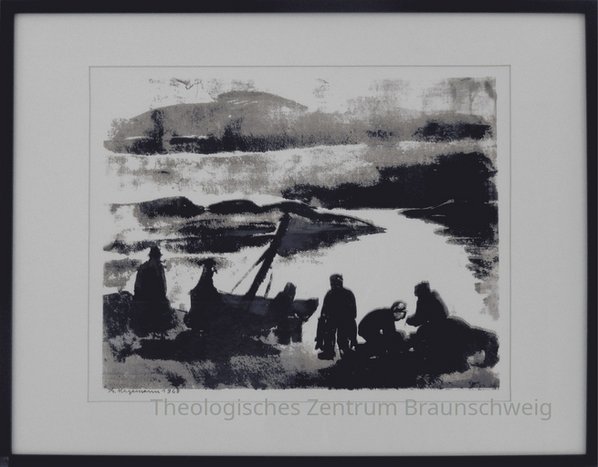 Fischer mit Boot
