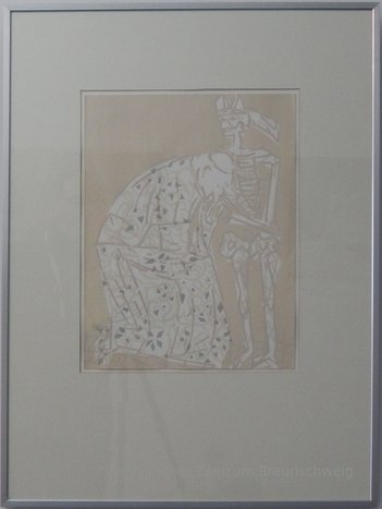Papst aus Totentanz von Basel